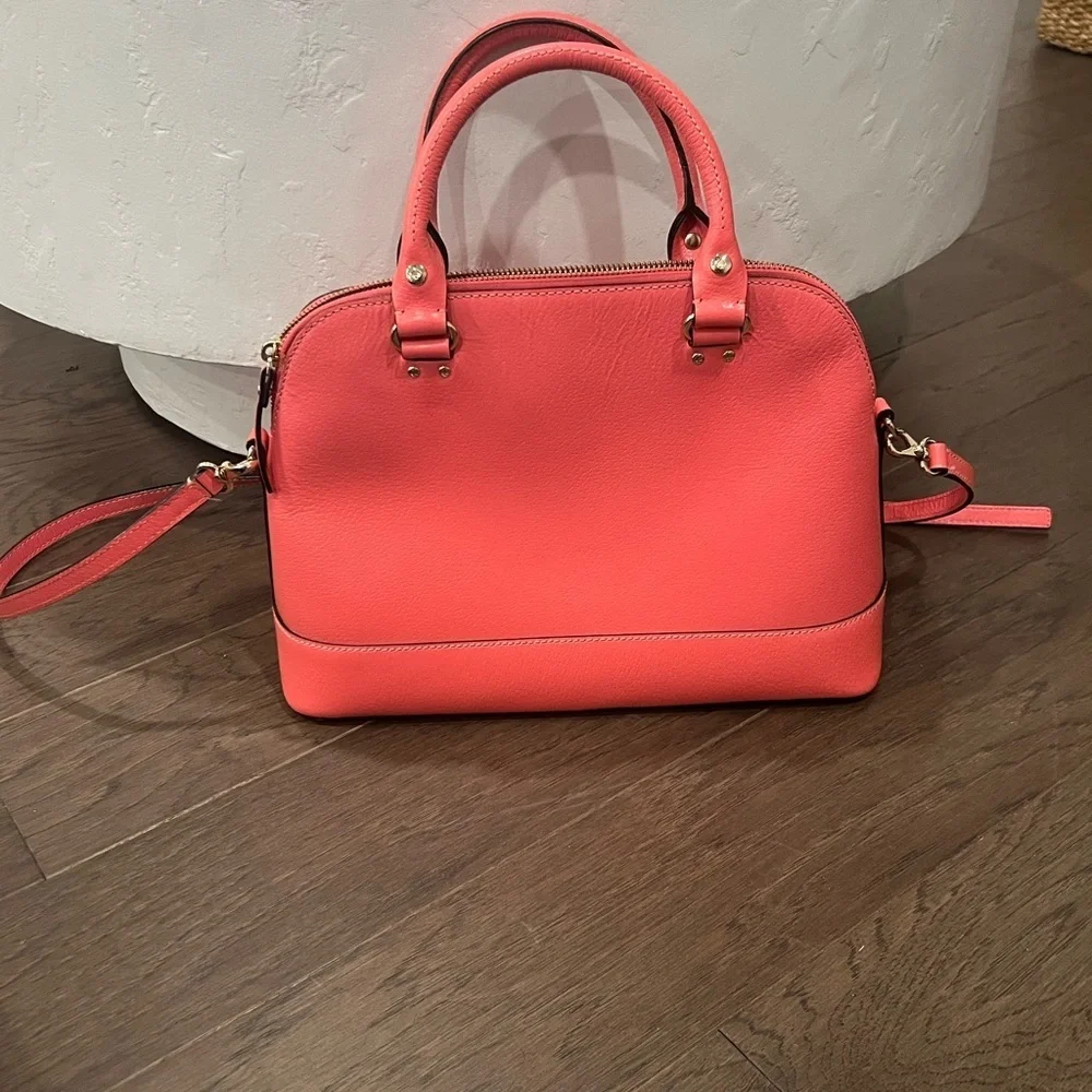 Kate Spade Vibrant Coral Satchel and Wallet - Picture 5 of 8